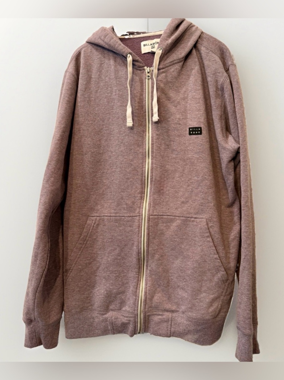 Billabong Women's XL Lavender Purple Full Zip Jacket Hoodie Soft Cotton